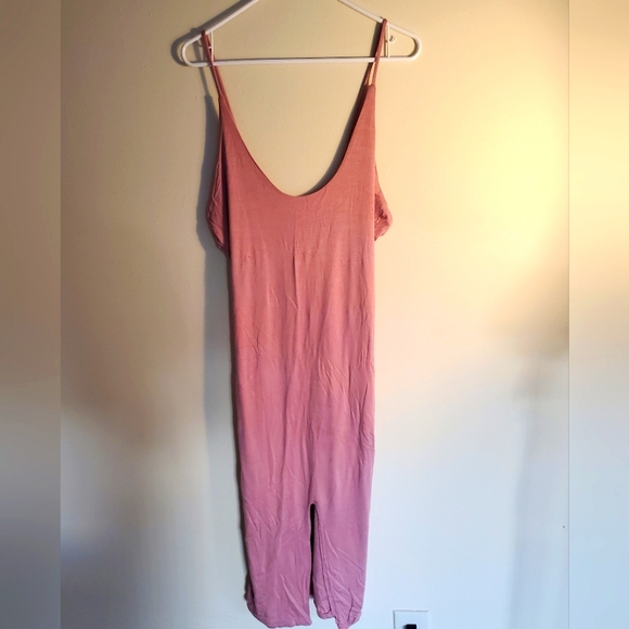 pink cotton jumpsuit - Picture 1 of 3